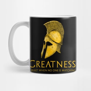 Inspirational Life Quote - Ancient Greek Spartan Helmet Mug